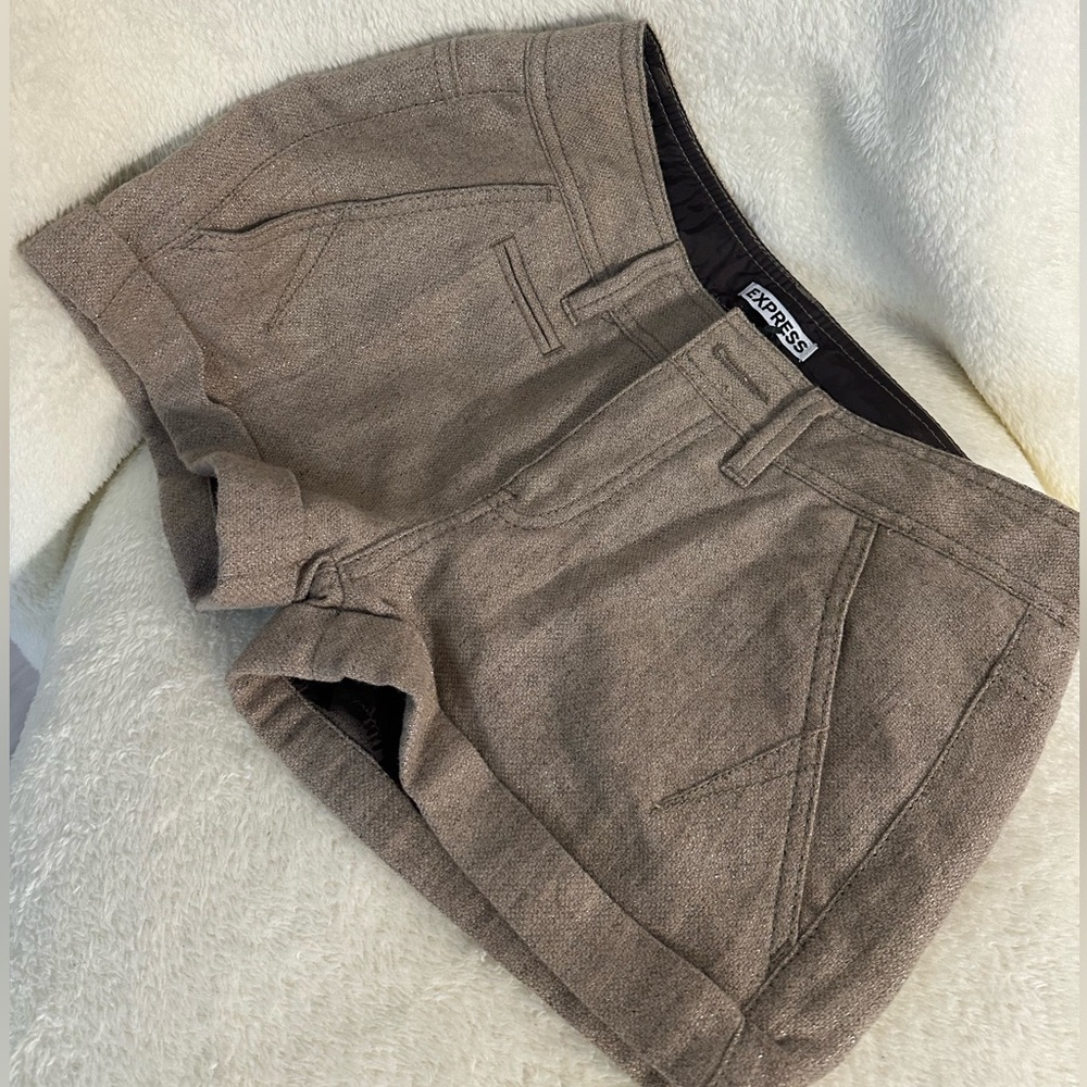 Express gold flecked shorts